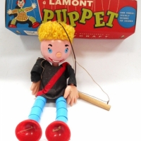 Vintage boxed Australian made Lamont  Essendon VFL footballer puppet - Sold for $73 - 2016