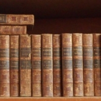 c1830s set of 34 leather bound Waverly novels - Sold for $110 - 2016