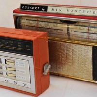 2 x 196070s transistor radios - Consort by HMV and Pink plastic Sony TR-901T - Sold for $62 - 2019