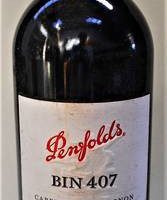 Bottle of 2007 Penfold  Bin 407 Cabernet Sauvignon - Sold for $37 - 2019