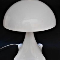 Retro  1960s White plastic Mushroom lamp with 4 sided base - Sold for $25 - 2019