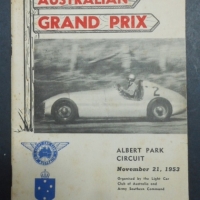 1953 Souvenir program from the 18th Australian Grand Prix at Albert Park - Sold for $98 - 2015