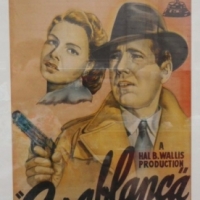 Framed original 'CASABLANCA' coloured Day Bill - Bogart, Bergman, Henreid - Prov Christie's Vintage Movie Poster Auction - Sold for $1037 - 2015